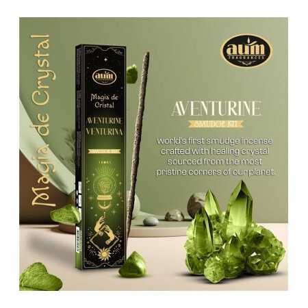 Incienso Aventurina Magia de Cristal Aum Fragances con cajita