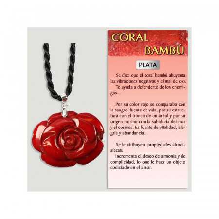 Colgante coral plata 1,3 cm