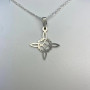 Colgante con cadena de acero nudo de bruja 2cm